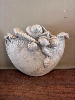 Handmade Beach Themed Wall Pocket with Shells